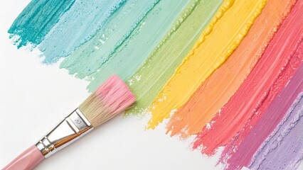 Obraz premium Pastel Abstract Paint Strokes - Dynamic Art