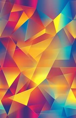 Fototapeta premium Colorful Geometric Pattern with Vibrant Tones and Abstract Shapes