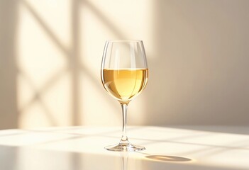 Refreshing Golden Beverage Glimmers in Soft Afternoon Light. Generative AI