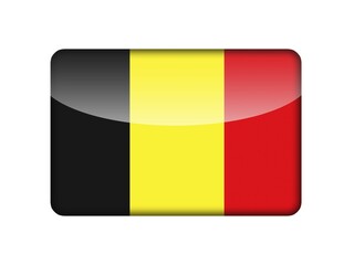 The Belgian flag in the form of a glossy icon