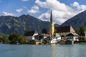 St. Laurentius, Rottach-Egern am Tegernsee, rear of Setzberg, Upper Bavaria, Bavaria, Germany, Europe