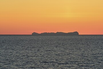 Vestfjord and Lofoten Island in the sunset after sunset, Vestfjord, Lofoten, Nordland, Norway, Europe