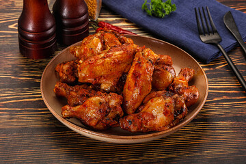 Hot and spicy Buffalo chicken wings