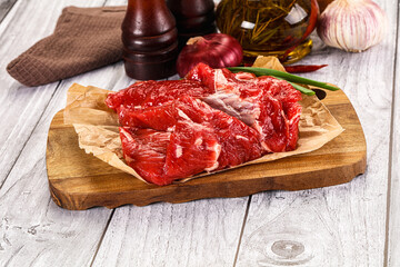 Raw beef meat for cooking