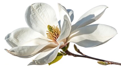 Stunning White Magnolia Bloom, Nature's Beauty