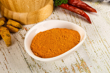 Tumeric curcuma powder for culinary