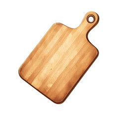 Wooden Cutting Board Featuring Rounded Top and Circular Handle