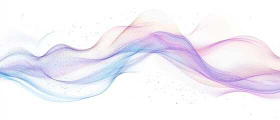 Colorful abstract waves flowing gracefully on a white backdrop