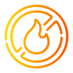 Obraz premium no fire Line Gradient Icon
