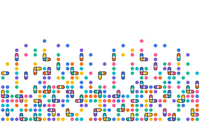 Colorful dot pixel modern edge background