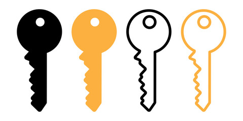 Key icon symbol simple design