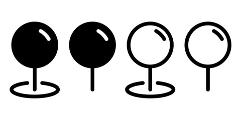 Pin pushpin icon symbol simple design