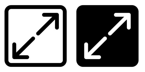 Minimize or maximize icon simple design