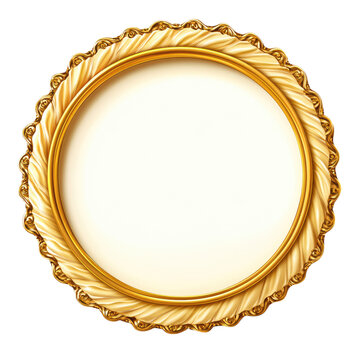 recommend clip art: Golden vintage oval frame on a white background alpha, transparent background png
