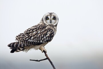 Short-eared owl (Asio flammeus), East Frisia, Lower Saxony, Germany, Europe