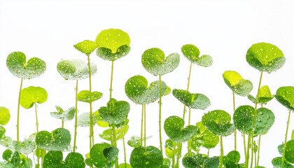 Witness the vibrant life cycle of a healthy seedling absorbing sunlight, showcasing natural transpiration and releasing moisture Observe the lush green leaves, the epitome of young and thriving