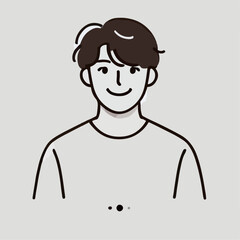 vector illustration of a person with a smiling face