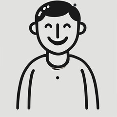 vector illustration of a person with a smiling face