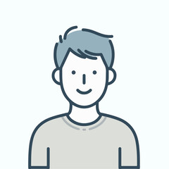 vector illustration of a person with a smiling face