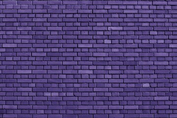 Ultra Violet colored brick wall background