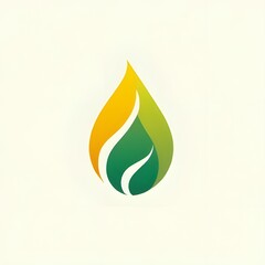 Vibrant Ecological Flame   Organic Energy Symbol in Minimalist Design