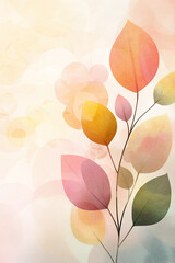  abstract geometric floral pattern watercolor texture