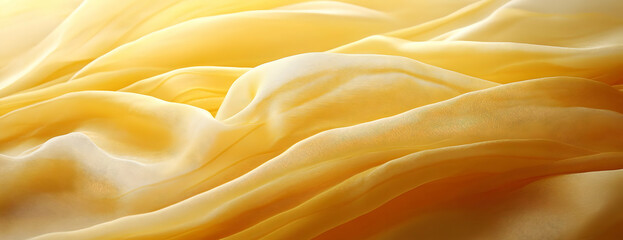 Yellow fabric drapes, sunlight, texture, background, design