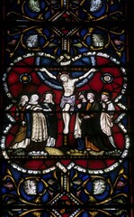 Stained glass in St. Johns church, Kolkata or Calcutta, West Bengal, India, Asia