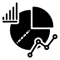 Pie Chart icon, glyph icon style