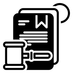 Legal Document icon, glyph icon style