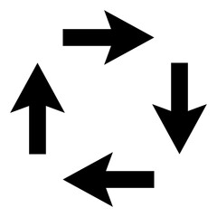 
Illustration showing a black arrow (pointer) icon on a white background