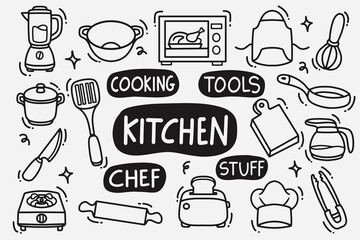 set of kitchen stuff good for background, wallpaper, element design, icon, print design, etc
