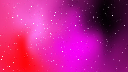 Winter Night Sky with Stars and Nebula in Red Black Pink Gradient 