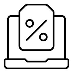Laptop line icon