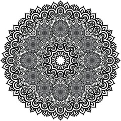 Beautiful circle pattern mandala art isolated on a white background, Indian style mandala art for festival decoration, decoration elements for meditation poster, henna, tattoo art, vector art