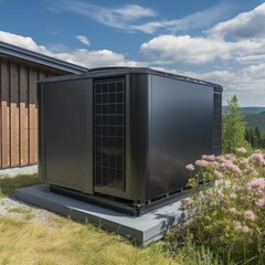 Modern heat pump, ai generated