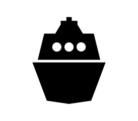 Ship icon illustrated in vector on white background