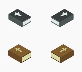 Bible icon illustrated in vector on white background