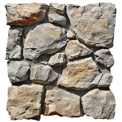 Fototapeta premium Wall made of stone with a gray and tan color