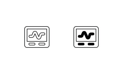 Ecg Monitor icon design stock illustration