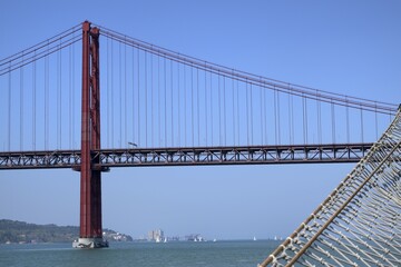 25 April suspension bridge over the Tagus river, Lisbon, Portugal, Europe