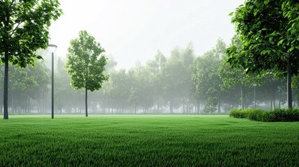 Fototapeta premium Misty Morning Park