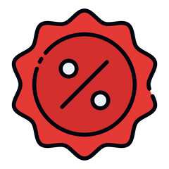 Badge filled line icon