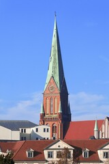 Obraz premium Schwerin Cathedral, Brick Gothic, 1248, Schwerin, Mecklenburg-Western Pomerania, Germany, Europe