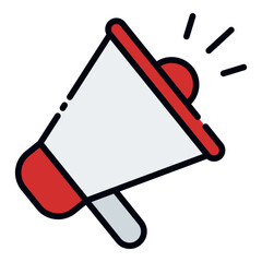 Megaphone filled line icon