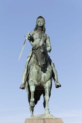 Joan of Arc Monument, equestrian statue, Place du Martroi, Orléans, Centre-Val de Loire, France, Europe