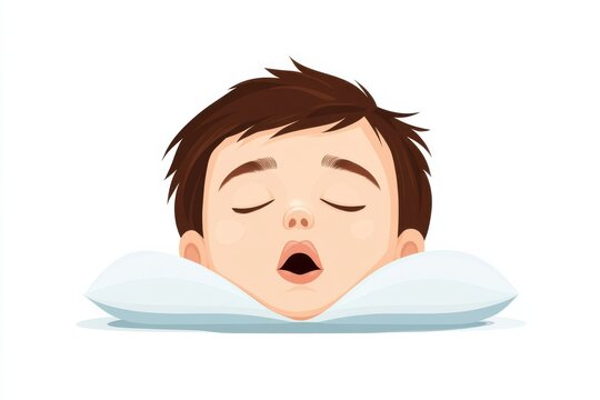 Child peacefully sleeping with mouth slightly open, illustrating breathing challenges from enlarged adenoids at nighttime