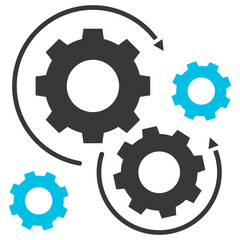 Integration Glyph Blue Grey Icon