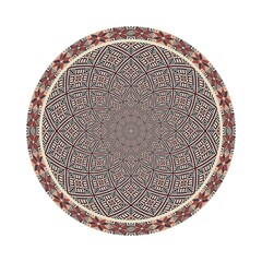Circular pattern in traditional Palestinian style, vector design element