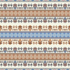 Traditional Georgian folk art embroidery vector pattern